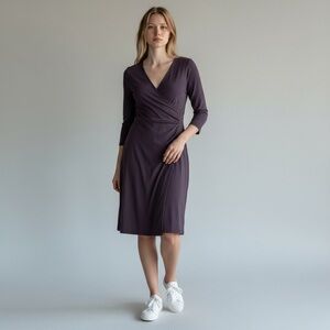 Kuhl Wildfibre Purple Heather Faux Wrap Dress Size M